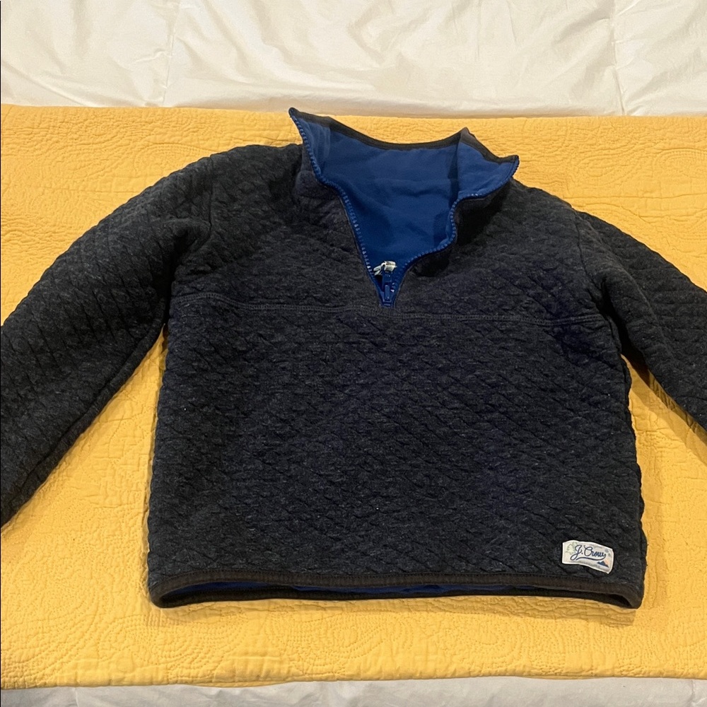 J. Crew Kids Dark Blue Quilted Pullover